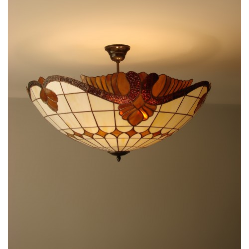 Vitrážový stropní lustr Baroko Káry- ST Ø 54 (VO)