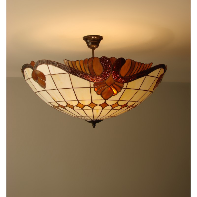 Vitrážový stropní lustr Baroko Káry- ST Ø 54 (VO)