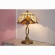 Tiffany stolní lampa LBB30, 48 cm Barokní elegance rozsvícená