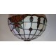 Stojací vitrážová lampa Tiffany OM 3018 detail stínidla o průměru 30 cm zhaslý