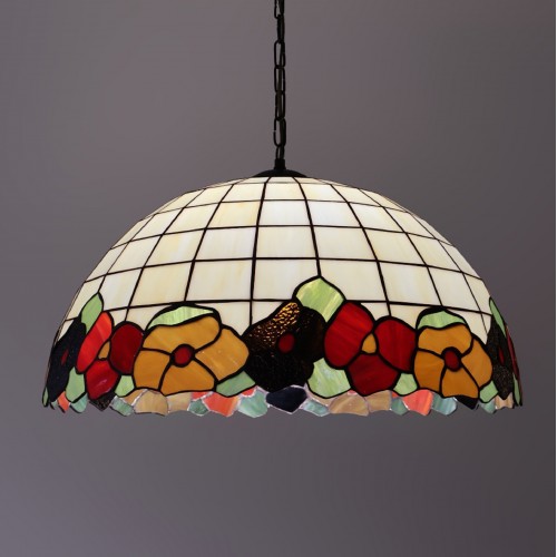 Vitrážový lustr Tiffany „Sasanka“ Ø50 (VO)