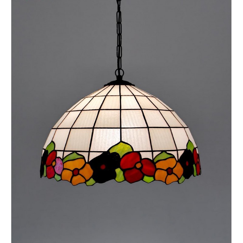 Vitrážový lustr Sasanka Ø40 Tiffany styl (VO)