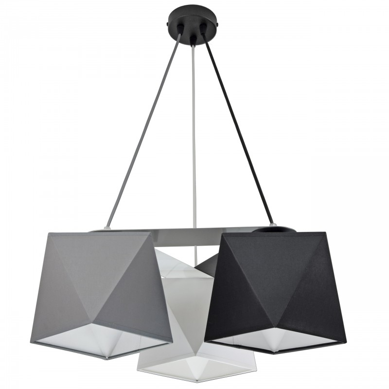 Moderní závěsný lustr Diamant se 3 stínidly Lu299MSBCU3 (VO)