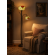 Stojací vitrážová lampa Tiffany OM 3018 -172 cm - 2xE27 rozsvícená vinteriéru