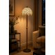 Tiffany stojací vitrážová lampa Palma PN40 (VO) vizualizace rozsvícená v obývacím pokoji