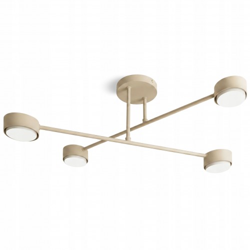 Stropní lustr LU431-XV4 4× GX53 LED – šedobéžový kašmír (VO) vizualizace