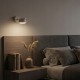 Moderní nástěnná lampa LU431-XN1 1× GX53 LED – kašmír (VO) vizualizace nad nočním stolkem rozsvícená