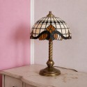Tiffany stolní vitrážová lampa OLB30 – barokní vzor (VO)