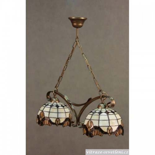 Závěsný vitrážový lustr Tiffany 2 PME 20 (VO)