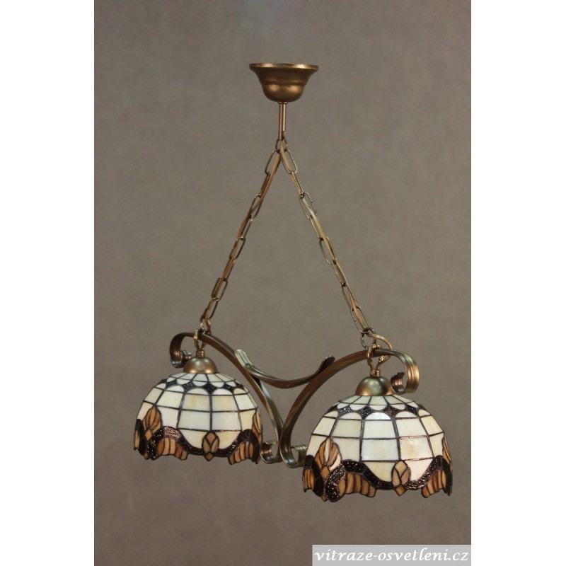 Závěsný vitrážový lustr Tiffany 2 PME 20 (VO)
