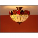 Vitrážový stropní lustr Sasanka Ø30 a 40 cm – Tiffany styl / VO
