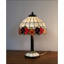 Tiffany stolní vitrážová lampa Sasanka -S23