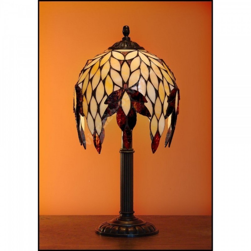 Vitrážová stolní lampa Palma Ø22 (VO)