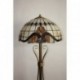 Stojací Tiffany lampa NB41- Barokní elegance 41 cm vitráž rozsvícená