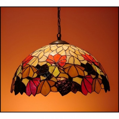 Vitrážový lustr List Kaštanu Ø40