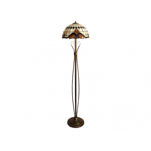 Stojací Tiffany lampa NB41- Barokní elegance 41 cm vitráž zhaslá