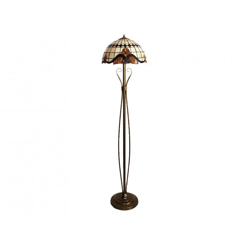 Stojací Tiffany lampa NB41- Barokní elegance 41 cm vitráž zhaslá