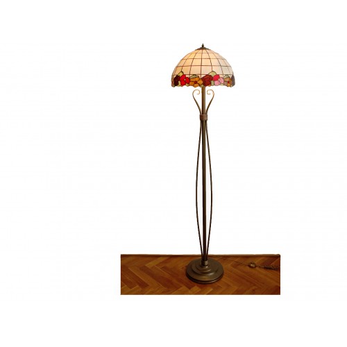 Vitrážová stojací lampa Sasanka Ø40 (vitraze-osvetleni)