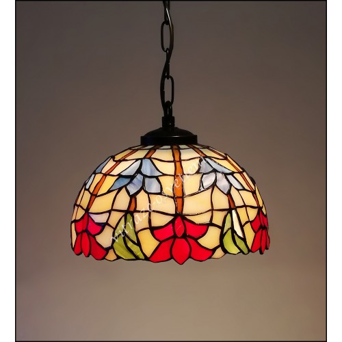 Vitrážový lustr Lotos 23