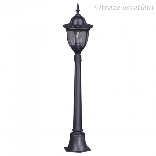 Venkovní stojanová lampa 16007AV, v.115 cm, 1xE27/60W, černá a černo-zlatá