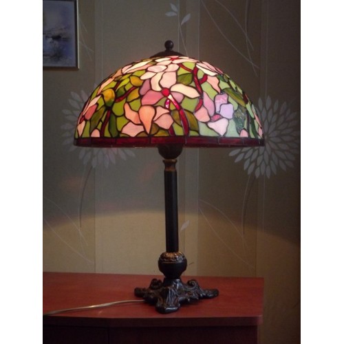 Vitrážová stolní lampa PSMa Ø40, 58 cm