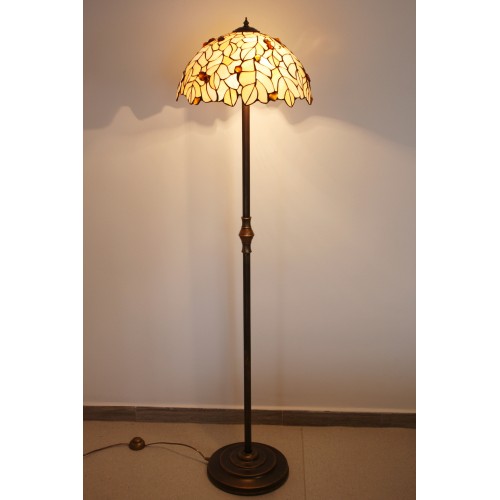 Vitrážová stojací lampa s jantarem L2PLD 50