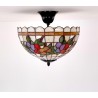Vitrážový stropní lustr Macešky 30-2-Ø30