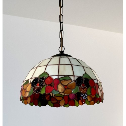 Vitrážový lustr Sasanka Ø30 Tiffany styl / Vitraže-osvětlení