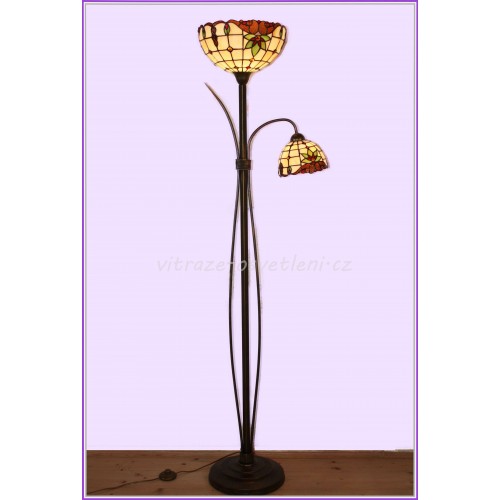 Stojací vitrážová lampa Tiffany OM 3018, 172 cm (VO)
