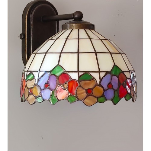 Nástěnné vitrážové svítidlo Sasanka Ø23 (VO)