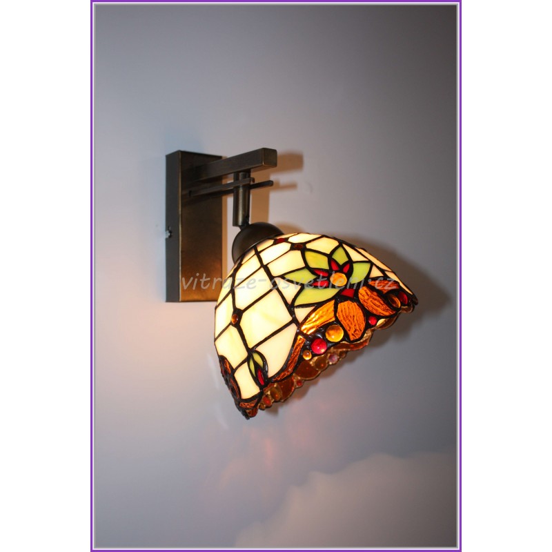 Nástěnná vitrážová lampa LUK1K Kvítek (VO)