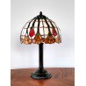 Vitrážová stolní lampa Flor 23, Ø23 - 34 cm