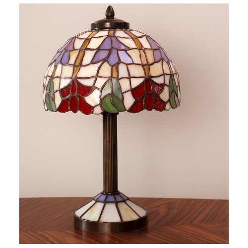 Vitrážová stolní lampa Lotos 23