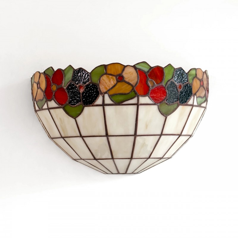 Nástěnná vitrážová lampa Sasanka Ø30 (VO)