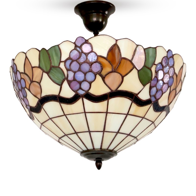 Stropní vitrážové Tiffany svítidlo Vin 40ST, Ø40 (VO)