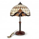 Stolní vitrážová Tiffany lampa Baroko Káry DS ∅30 (VO)