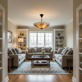 Stropní vitrážové Tiffany lustry