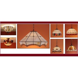 Vitrážové Tiffany lustry